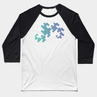 Dragon Curve Fractal Baseball T-Shirt